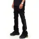 SC Men's Appliqued Denim Stacked Wide-leg Pants GDMY-3013