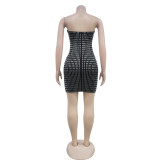 SC Hot Drill Backless Mini Dress GFYX-7079