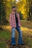 SC Men's Plus Size Washed Loose Flare Jeans GDMY-2008