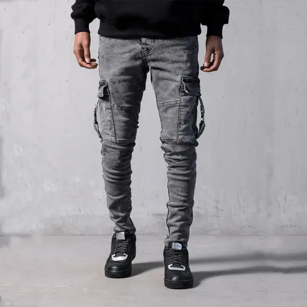 SC Men's Black Slim Pencil Jeans GDMY-MGD185