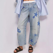 SC Vintage Embroidered Loose Wide Leg Jeans GDMY-16849
