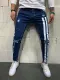 SC Men's Stripe Color Block Holes Jeans GDMY-1996