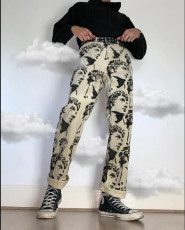 SC Men's Loose Tie Dye Print Washed Jean GDMY-GL002