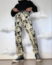 SC Men's Loose Tie Dye Print Washed Jean GDMY-GL002