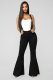 SC Fashion Solid Color Denim Flare Back Pants GDMY-LF003