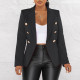 SC Solid Color Long Sleeve Blazer Coats AIL-AL288