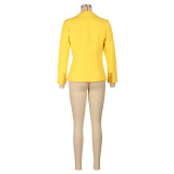 SC Solid Color Long Sleeve Blazer Coats AIL-AL288