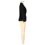 SC Solid Color Long Sleeve Blazer Coats AIL-AL288