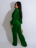 SC Long Sleeve Lapel Zipper Two Piece Pants Set SFY-TW575