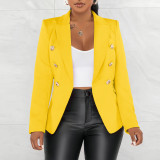 SC Solid Color Long Sleeve Blazer Coats AIL-AL288