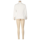 SC Solid Color Long Sleeve Blazer Coats AIL-AL288