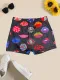 SC Sexy Lips Print Skinny Sport Shorts DAI-A102