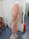 SC Long Sleeve Solid Color Sweater Two PIece Pants Set GBLH-3119#