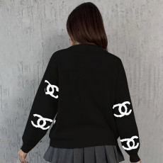 SC Sweater Round Neck Long Sleeve Short Top QKYF-71563