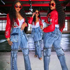 SC Casual Washed Multi-Pockets Jeans GKLZ-Q6162