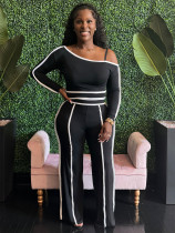 SC One Shoulder Long Sleeve Pants Suit SFY-TW591