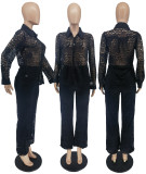 SC Solid Color Long Sleeve Jumpsuit WSM-A5373