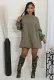 SC Solid Color Long Sleeve Loose Mini Dress XHXF-435