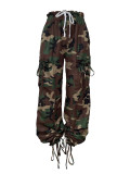 SC Camouflage Print Lantern Loose Drawstring Pants LSD-LD2278
