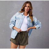 SC Light Blue Long Sleeve Denim Jackets GKNF-TSQ-158