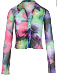 SC Double Mesh Printed Two Piece Skirts Set QOUY-M6027