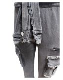 SC Fashion Denim Long Sleeve Belt Jumpsuit MEM-MZ88601