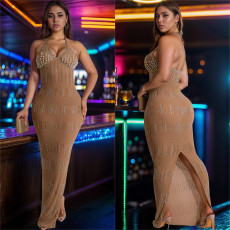 SC Lace Hot Drill Sleeveless Maxi Dress BY-7075