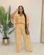 SC V Neck Print Loose Two Piece Pants Set QOUY-M6026
