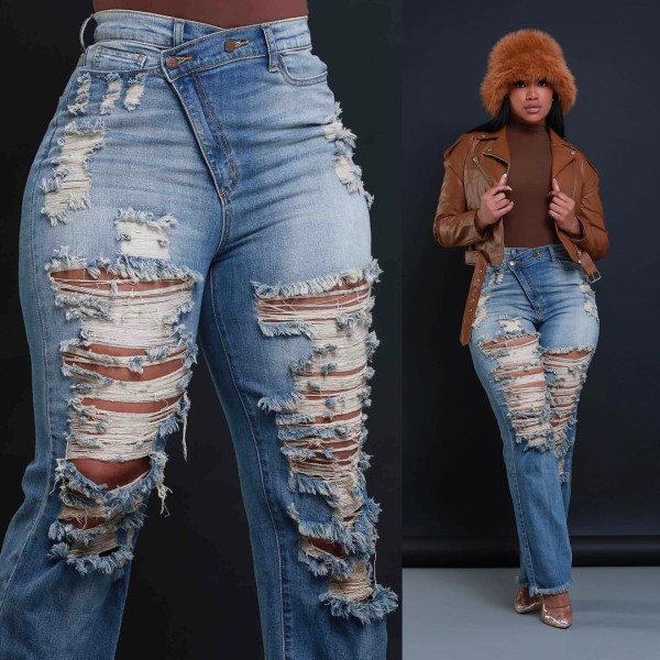 SC Fashion Holes Tassel Jeans LSD-2270