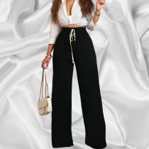 SC Solid Color Casual Drawstring Pants OD-8710
