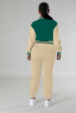 SC Fashion Color Block Long Sleeve Patchwork 2 Piece Set FENF-6008