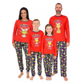SC Christmas Print Color Block Parent-child pajamas Set GSGS-0703