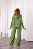 SC Solid Color Loose Hooded Two Piece Pants Set BLX-93004