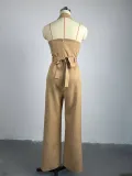 SC Halter Backless Sleeveless Loose Jumpsuit GCNE-8001