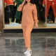 SC Solid Lapel Long Sleeve Shirt And Pants 2 Piece Set GCNE-3239