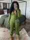 SC Sport Tight Zipper Flare Sleeve Padded Suit CH-24066