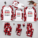 SC Christmas Print Long Sleeve Loungewear Plaid Pajama Set GFTM-JJF32-9