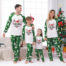 SC Christmas Printed Color Block Long Sleeve Parent-Child Set GFTM-JJF32-2221