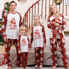 SC Christmas Printed Homewear Parent-Child Pajama Set GFTM-JJF123-4