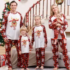 SC Christmas Printed Long Sleeve Parent-Child Pajama Set GFTM-JJF123-217