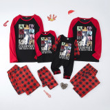 SC Christmas Plaid Patchwork Print Long Sleeve Pajama Set GFTM-JJF88