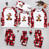 SC Christmas Print Long Sleeve Loungewear Plaid Pajama Set GFTM-JJF32-9