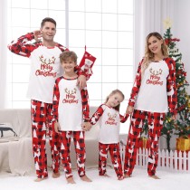 SC Christmas Print Long Sleeve Loungewear Plaid Pajama Set GFTM-JJF32-9