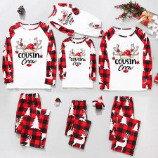 SC Christmas Plaid Patchwork Printed Homewear Parent-Child Set GFTM-JJF-2221