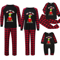 SC Christmas Printed Patchwork Plaid Print Parent-Child Pajama Set GFTM-JJFA01