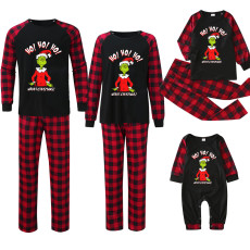 SC Christmas Printed Patchwork Plaid Print Parent-Child Pajama Set GFTM-JJFA01