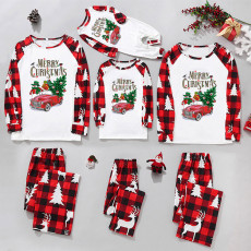 SC Christmas Plaid Patchwork Printed Loungewear Parent-child Set GFTM-JJF32-842
