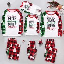 SC Christmas Plaid Patchwork Printed Loungewear Set GFTM-JJF153