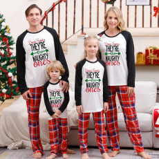 SC Christmas Printed Plaid Parent-Child Pajama Set GFTM-JJF104-358