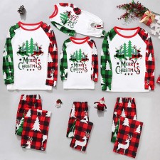 SC Christmas Plaid Patchwork Printed Loungewear Set GFTM-JJF153